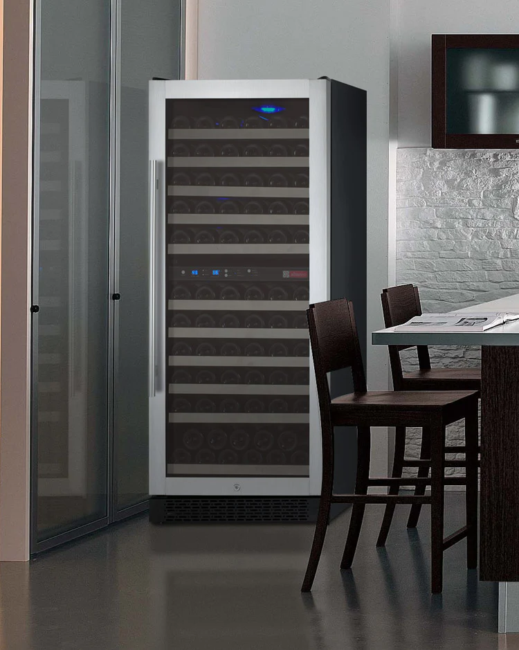 The dining room is another popular choice for wine refrigerator placement. 