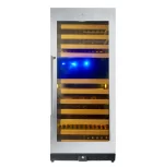 Kingsbottle 100 Bottle Upright Dual Zone Left Hinge Wine Fridge For Home